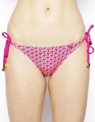 Tommy Hilfiger Willow Triangle Bikini Bottom - Fluorfuchsia
