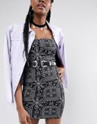 Johnny Loves Rosie Western Buckle Waist And Hip Belt - Black