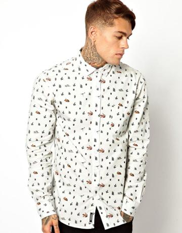 Cuckoos Nest Shirt In All Over Squirrel Print