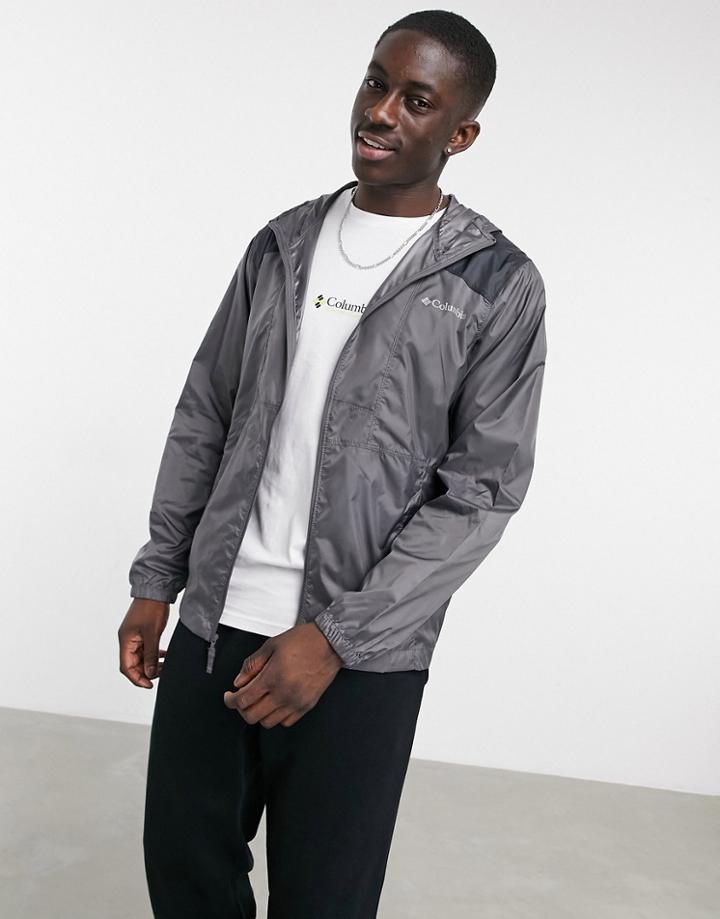 Columbia Flashback Windbreaker Jacket In Gray-grey