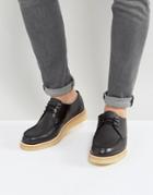 Clarks Original Burcott Leather Wedge Shoes - Black