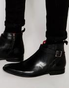 Base London Albert Leather Jodphur Boots - Black