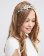 Asos Pretty Flower Tiara Headband - Silver