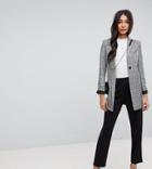 Asos Tall Pull On Tapered Trousers In Crepe - Black