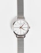 Calvin Klein Mesh Bracelet Strap Watch-silver
