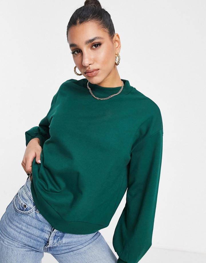 Asos Design Lounge Co-ord Oversized Sweatshirt In Green