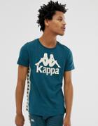 Kappa T-shirt With Chest Logo And Banda Taping In Blue - Blue