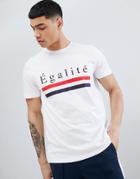 New Look T-shirt With Egalite Print In White - White