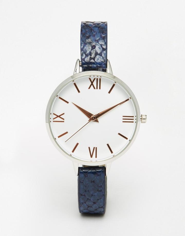 Asos Large Dial Clean Watch - Silver