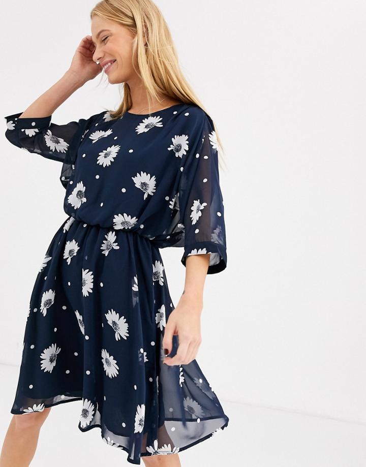 Selected Shift Dress-navy