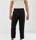 Noak Wide Leg Smart Pants In Black - Beige