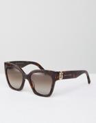 Marc Jacobs Cat Eye Chunky Frame Sunglasses - Brown