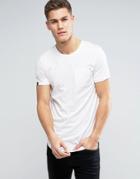 Produkt Longline T-shirt With Pocket - White