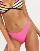 Roxy Pop Surf Micro Bikini Bottom In Pink