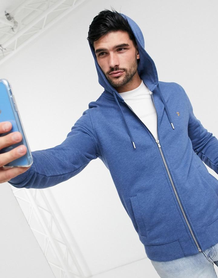 Farah Kyle Zip Thru Hoody-blues