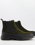 Calvin Klein Shelton Chunky Chelsea Boots In Green