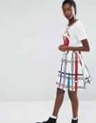 Love Moschino Belt Print Skirt - White