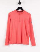 Nike Running Trail Element Midlayer Long Sleeve Top In Orange-pink