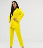 Asos Design Petite Slim Suit Pants-yellow