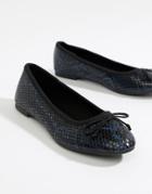 New Look Animal Print Ballerina - Black
