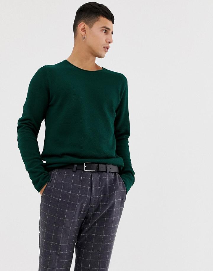 Selected Homme Crew Neck Sweater In Green - Green