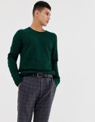 Selected Homme Crew Neck Sweater In Green - Green
