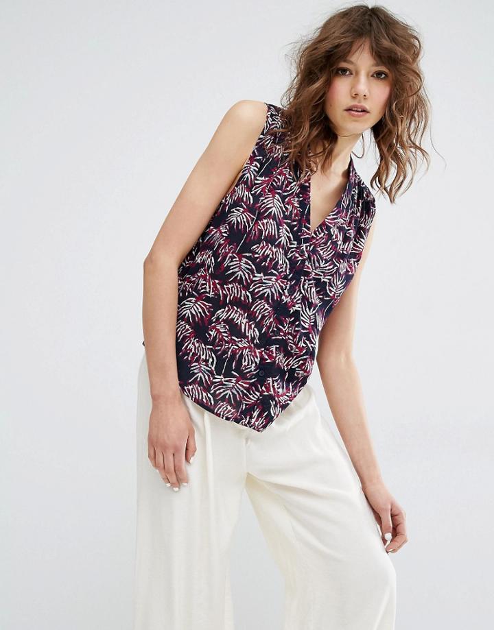 Samsoe & Samsoe Button Front Misso Top - Multi