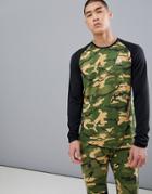 Wear Color Guard Base Layer Long Sleeve Top In Camo - Green