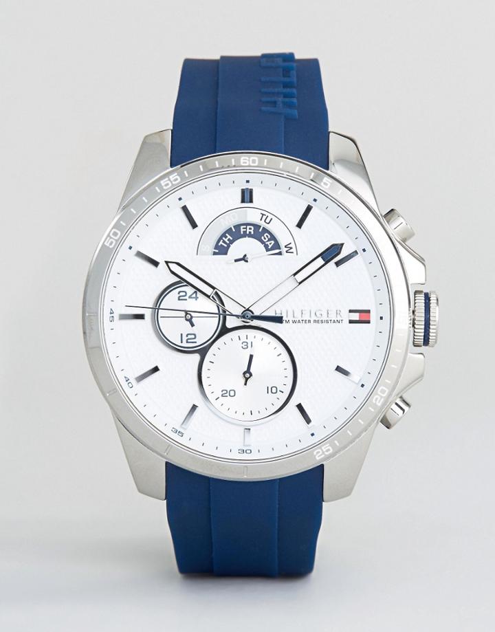 Tommy Hilfiger 1791349 Navy Silicone Strap Watch - Navy