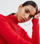 Asos Sterling Silver 60mm Ball Hoop Earrings - Silver