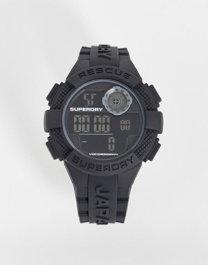 Superdry Radar Digital Watch In Black