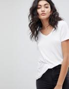 Noisy May V-neck T-shirt - White