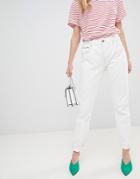 Pepe Jeans High Rise Violet Mom Jean - White