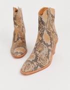 Free People Barclay Snake Print Western Boot-multi