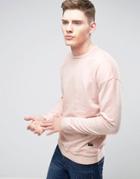 Only & Sons Sweatshirt Raw Seam Detail - Pink