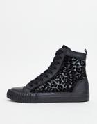 Asos Design Deeper Mesh High Top In Black