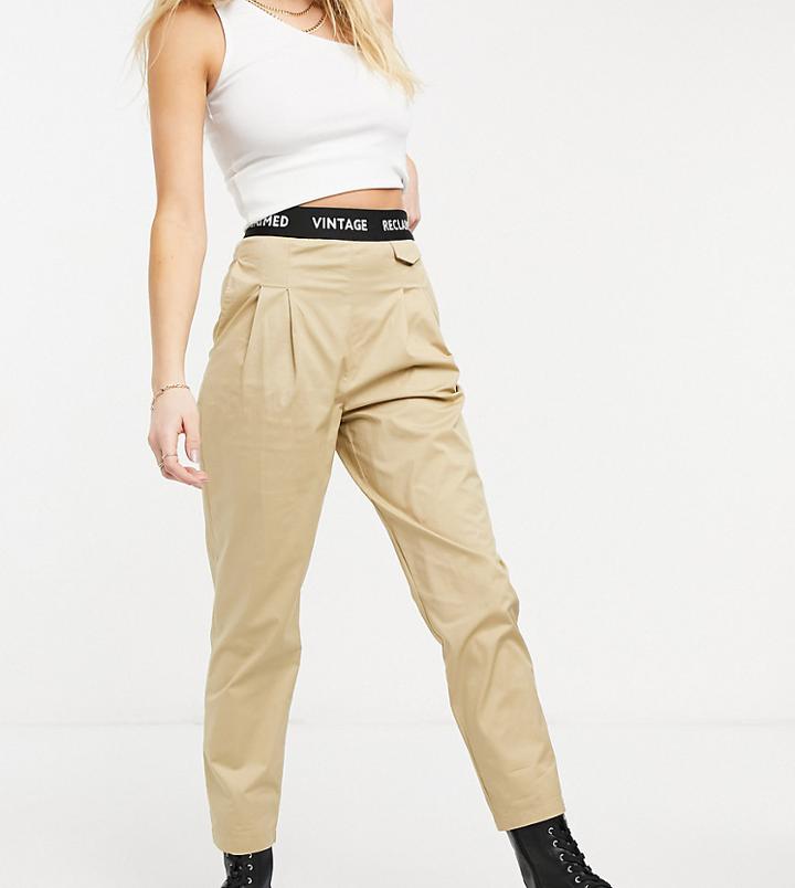 Reclaimed Vintage Inspired Original Peg Pant With Elasticized Waistband-neutral