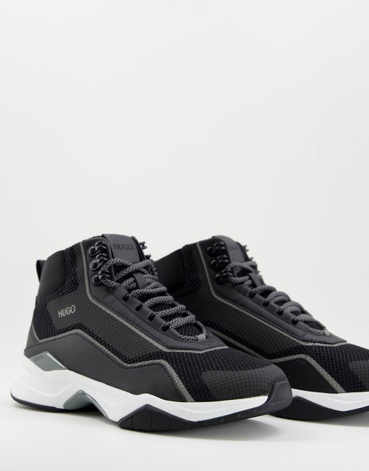Hugo Block Hi Top Sneakers In Black