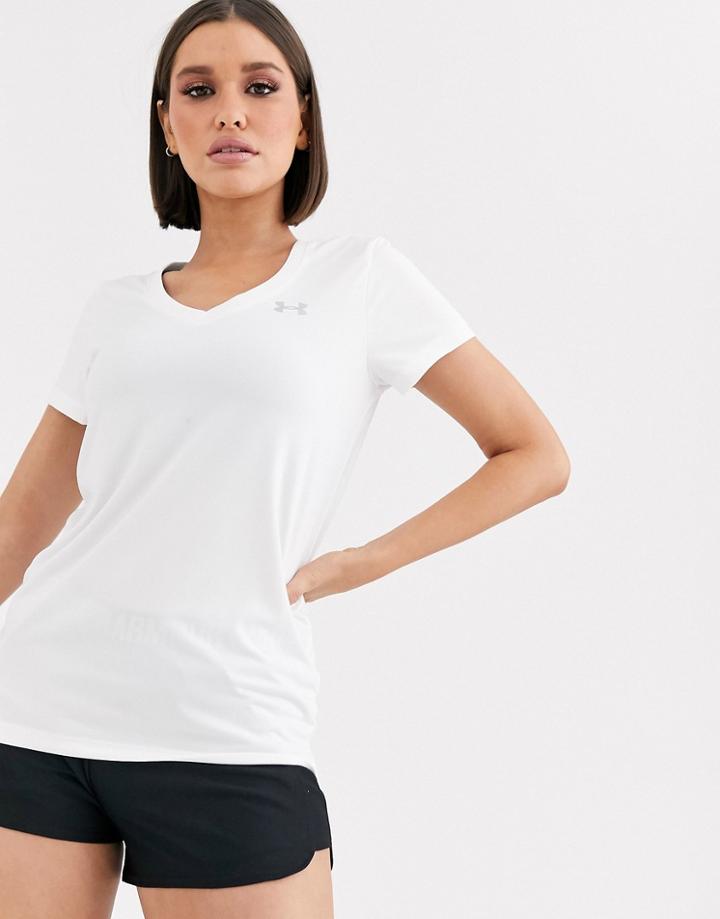 Under Armour Training Tech V-neck T-shirt In White