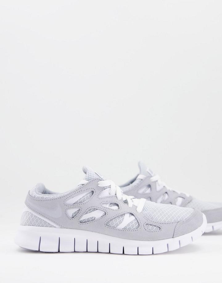 Nike Free Run 2 Sneakers In Wolf Gray/pure Platinum-grey