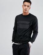 Night Addict Front Pocket Sweater - Black