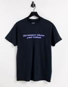 Heartbreak 'stronger' Slogan T-shirt-black
