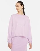 Nike Icon Clash Fleece Crew Neck Sweat In Pale Lilac-purple