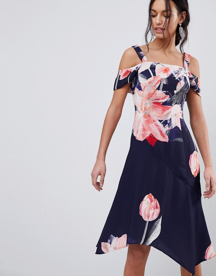 Coast Navy Ground Print Scuba Shift Dress - Multi
