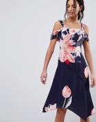 Coast Navy Ground Print Scuba Shift Dress - Multi