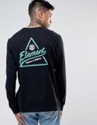 Element Ascent Long Sleeve T-shirt With Triangle Back Print - Black