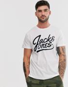 Jack & Jones Script Logo T-shirt-white