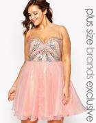 Forever Unique Prom Dress With Pastel Embellishment - Multi