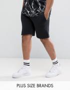 Defend London Plus Shorts In Black With Logo - Black