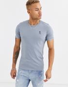 Religion Crew Neck T-shirt In Gray - Gray